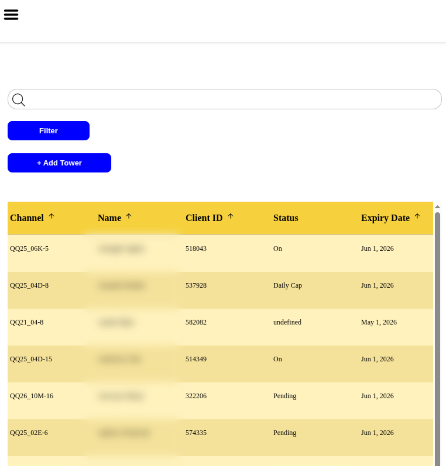 The Lykglas cloud platform showing a live meter overview with status and energy usage.